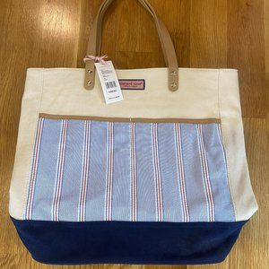 NWT Vineyard Vines Nicholls Stripe Double Pocket Tote - NEW WITH TAGS (NWT)